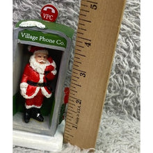 Load image into Gallery viewer, Phonebooth Santa Figure Christmas Village Decor Accessory 4.5" Tall NIB
