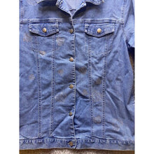 Load image into Gallery viewer, The Quacker Factory Jacket Womens Medium Rhinestone Heart Embellished Shacket
