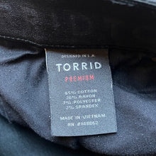 Load image into Gallery viewer, Torrid Jeans Womens 18T Black Sky High Skinny Ripped Distressed Grunge Gothcore
