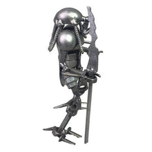 Load image into Gallery viewer, Predator Figurine Scrap Metal Art Industrial Steampunk Alien Warrior Statue
