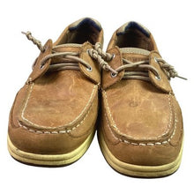 Load image into Gallery viewer, Sperry Top-Siders Mens 12M Tan Leather Boat Shoe Loafers Preppy Everyday
