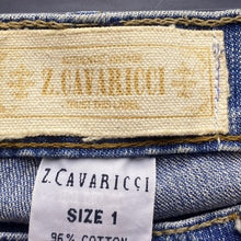Load image into Gallery viewer, Z.Cavaricci Jeans Womens 1 Embellished Denim Embroidered Festival Boho Blue
