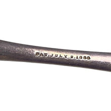 Load image into Gallery viewer, Antique Towle Silverplate Flatware Meat Fork Small Ladle Pat July 9 1888

