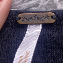 Load image into Gallery viewer, Free People Shirt Womens Small Cold Shoulder V-Neck Flowy Black Oversized
