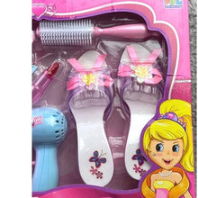 Load image into Gallery viewer, Pretend Play Dress-Up Make-Up Playset Interactive Sensory 10 Piece Hair Nails
