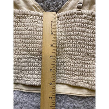 Load image into Gallery viewer, Abercrombie &amp; Fitch Crop Top Womens Large Smocked Back Adjustable Straps Linen
