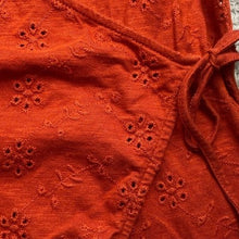 Load image into Gallery viewer, Lucky Brand Shirt Womens Large Eyelet Floral Wrap Sleeveless Boho Hippy Festival
