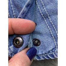 Load image into Gallery viewer, Anthropologie Jacket Womens Large Denim Bomber Snap Preppy Academia Everyday NWT
