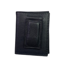 Load image into Gallery viewer, Paul Taylor Wallet Black Genuine Leather Money Clip Front Pocket MC-9 Magnetic3
