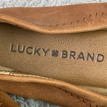 Load image into Gallery viewer, Lucky Brand Shoes Womens 6.5M Ballet Flats Brown Leather Casual Slip On Braided
