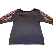 Load image into Gallery viewer, Knox Rose Shirt Womens Small Embroidered Sweatshirt Pullover Bloomcore Grunge
