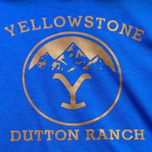 Load image into Gallery viewer, Yellowstone Hoodie Mens Extra Large Grunge Raw Hem Spell Out Ranch Country
