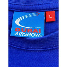 Load image into Gallery viewer, Dubai Airshow Shirt Mens Large Graphic Large Royal Blue Air Planes Pilot Gift
