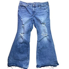 Load image into Gallery viewer, Torrid Jeans Womens 16R  Distressed Thrashed Flare Leg Grunge Stretch Streetwear
