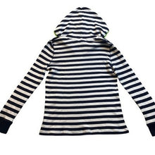 Load image into Gallery viewer, Ralph Lauren Shirt Womens Large Striped Hooded Waffle Knit Preppy Academia

