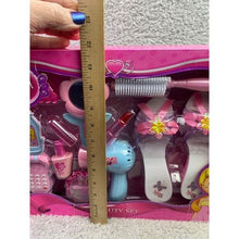 Load image into Gallery viewer, Pretend Play Dress-Up Make-Up Playset Interactive Sensory 10 Piece Hair Nails
