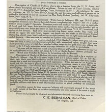 Load image into Gallery viewer, Antique 1912 Wanted Poster Mugshot Robbery Assault Murder Vintage Ephemera
