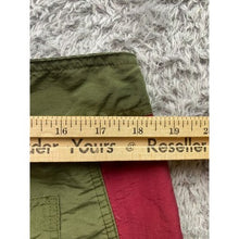 Load image into Gallery viewer, SQZ Shorts Womens 13/14 Olive Green Red Nylon Embroidered Dragon Athleisure
