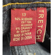Load image into Gallery viewer, TOUGH CLUB Skirt Womens 13 Denim Maxi Teachercore Embroidered Y2K Distressed
