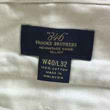 Load image into Gallery viewer, Brooks Brothers Pants 40x32 Ivory Career Preppy Academia Professional Pleated
