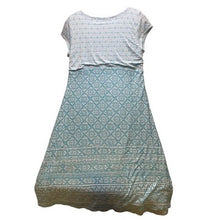 Load image into Gallery viewer, Athleta Dress Womens Medium Teal Blue Cap Sleeve Geometric Lined Athleisure
