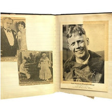 Load image into Gallery viewer, Vintage Scrapbook Movie Stars Charles Lindbergh Mary Pickford Garbo Valentino
