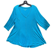 Load image into Gallery viewer, Soft Surroundings Shirt Womens Extra Large Turquoise Blue Flowy Popover Rayon
