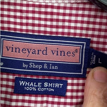 Load image into Gallery viewer, Vineyard Vines Shirt Mens Large Red Gingham Button Down Preppy Academia Career
