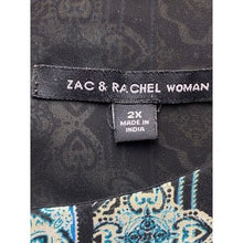 Load image into Gallery viewer, Zac &amp; Rachel Blouse Womens 2XL Bohemian Boho Hippie Festival Lined Flowy
