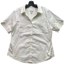 Load image into Gallery viewer, Chico's Blouse Womens 1.5 White Career Professional Mature Workwear Button Up
