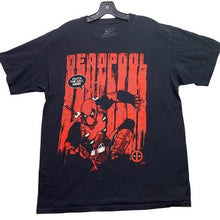 Load image into Gallery viewer, Marvel Deadpool Shirt Mens Large Spell Out AOP Grunge Comics Everyday Streetwear
