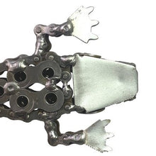 Load image into Gallery viewer, Steampunk Lizard Sculpture Recycled Metal Art Bike Chain Industrial Mechanical
