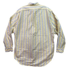 Load image into Gallery viewer, Ralph Lauren Golf Shirt Mens Medium Button Down Yellow Stripe Tilden Preppy
