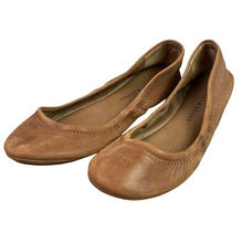 Load image into Gallery viewer, Lucky Brand Shoes Womens 6.5M Ballet Flats Brown Leather Casual Slip On Braided
