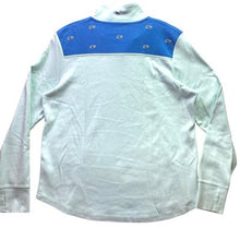Load image into Gallery viewer, Vineyard Vines Sweater Womens Medium Quarter Zip Pull Over Logo AOP Performance
