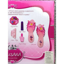 Load image into Gallery viewer, Pretend Play Dress-Up Make-Up Playset Interactive Sensory 10 Piece Hair Nails
