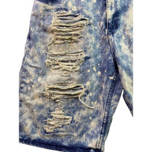 Load image into Gallery viewer, Lion Dynasty Shorts Mens 46 Thrashed Distressed Bleach Hip Hop Baggy Streetwear
