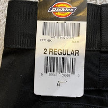 Load image into Gallery viewer, Dickies Pants Womens 2 Workwear Midrise Straight Leg Office Black NWT

