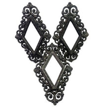 Load image into Gallery viewer, Lot of 3 Vintage Burwood Frames MCM LX XVI Ornate Black Diamond
