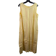 Load image into Gallery viewer, Studio C Dress Womens 16W Yellow Linen Jacket Set Mature Costal Beachy
