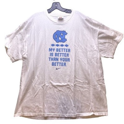 North Carolina Tar Heels Shirt Mens 2XL College Academia Logo Spell Out Nike