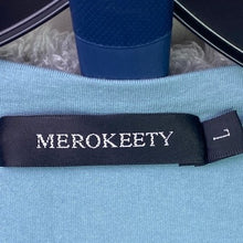 Load image into Gallery viewer, Merokeety Dress Womens Large Roughed Bow Office Career Stretchy Preppy Academia
