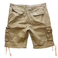 Load image into Gallery viewer, Cargo Shorts Mens 36 Casual Outdoor Khaki Utility Pockets Drawstring Beachy
