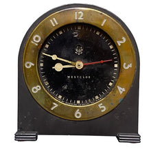 Load image into Gallery viewer, Vintage Art Deco Westclox Silent Knight Electric Alarm Clock Metal Untested
