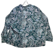 Load image into Gallery viewer, Talbots Blouse Womens 22W Haberdashery Paisley AOP Mature Career Office
