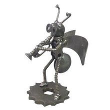 Load image into Gallery viewer, Bee Metal Art Sculpture Steampunk Nuts Bolts Figure Clarinet Collectible
