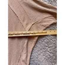Load image into Gallery viewer, Free People Shirt Womens Extra Small Neutral Waffle Knit Oversized Baggy
