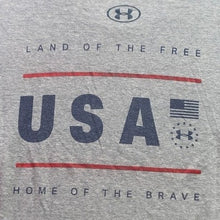 Load image into Gallery viewer, Under Armour Shirt Mens Medium Patriotic Logo Spell Out Everyday Streetwear
