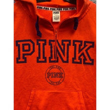 Load image into Gallery viewer, Victorias Secret PINK Hoodie Womens Large Orange Pullover Spell Out Preppy
