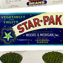 Load image into Gallery viewer, Lot of 4 Vintage Canned Vegetable Labels

